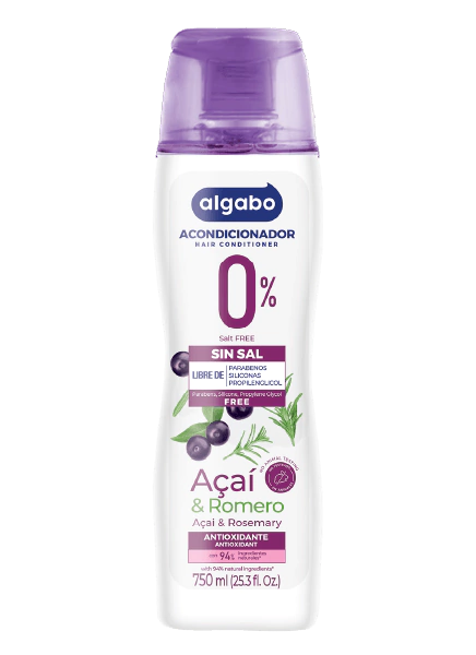 Acondicionador Sin Sal Acaí y Romero Algabo 750ml