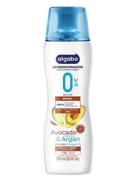ALGABO ACONDICIONADOR SIN SAL AVOCADO Y ARGAN x750ML