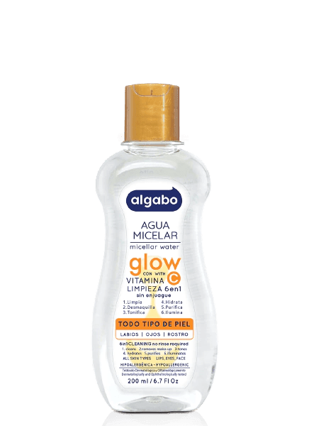 Agua Micelar Glow Iluminadora Algabo 200ml