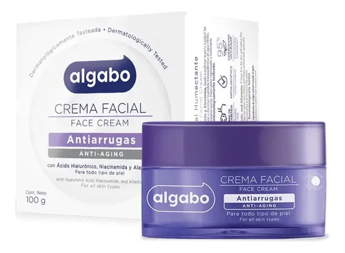 Crema Facial Antiarrugas 100 g Algabo