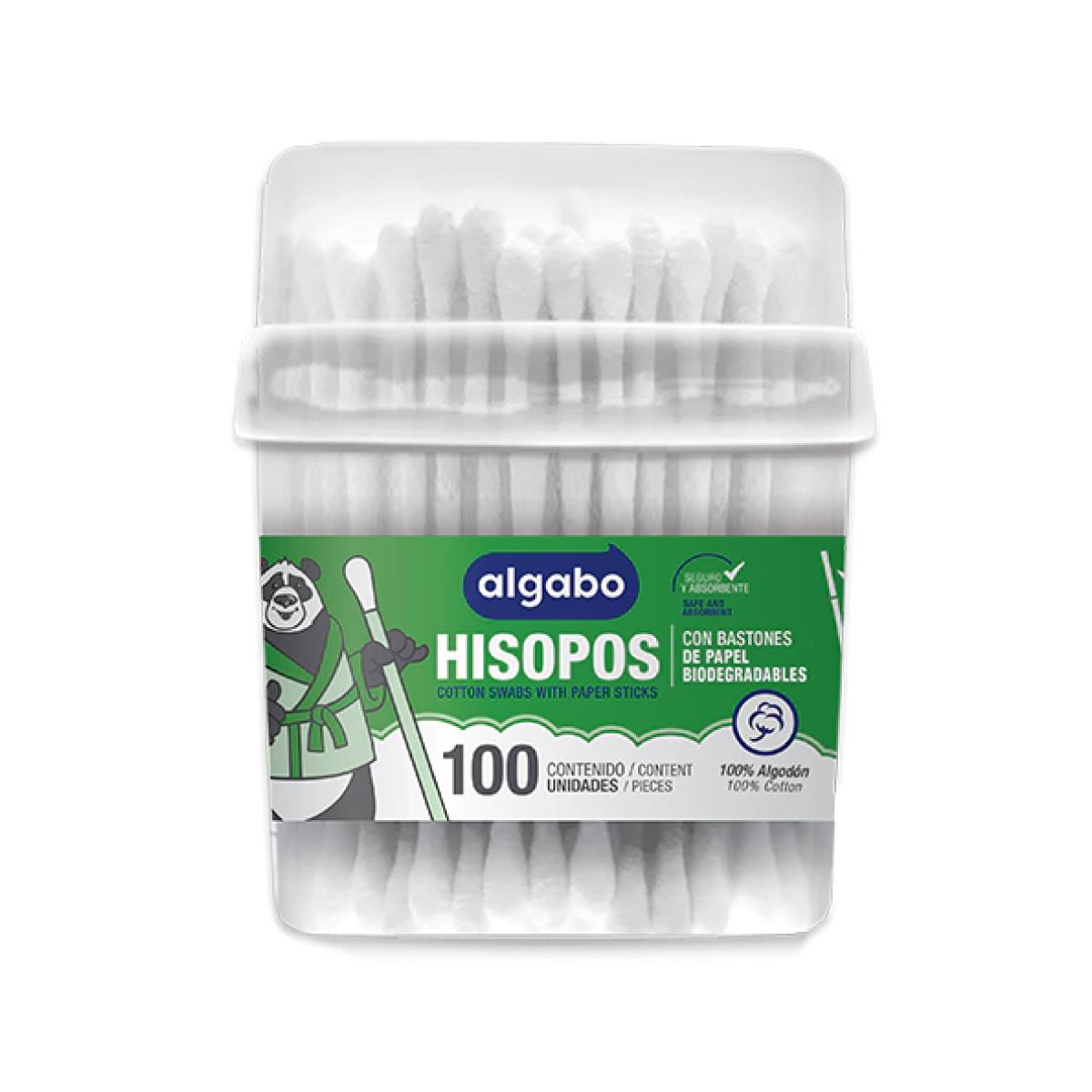Hisopos Papel Ecológico Tubo x 100 Unidades Algabo