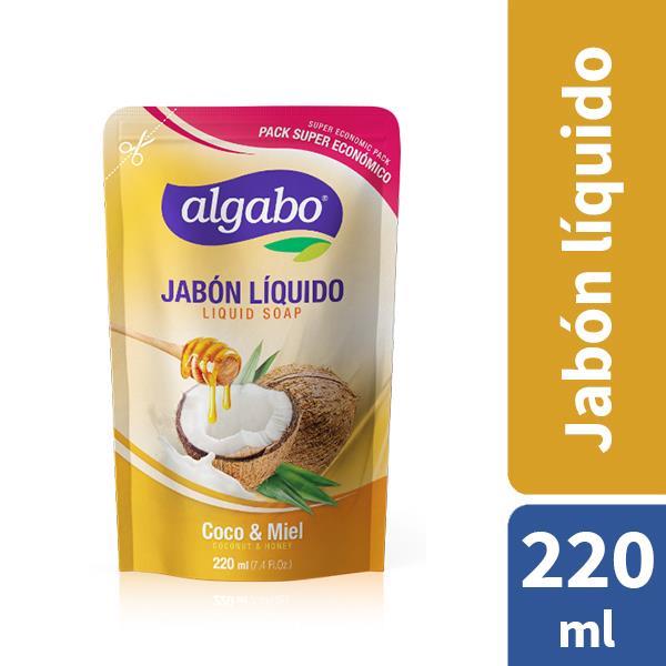 Algabo Jabón Líquido Coco y Miel Repuesto Doypack 220ml