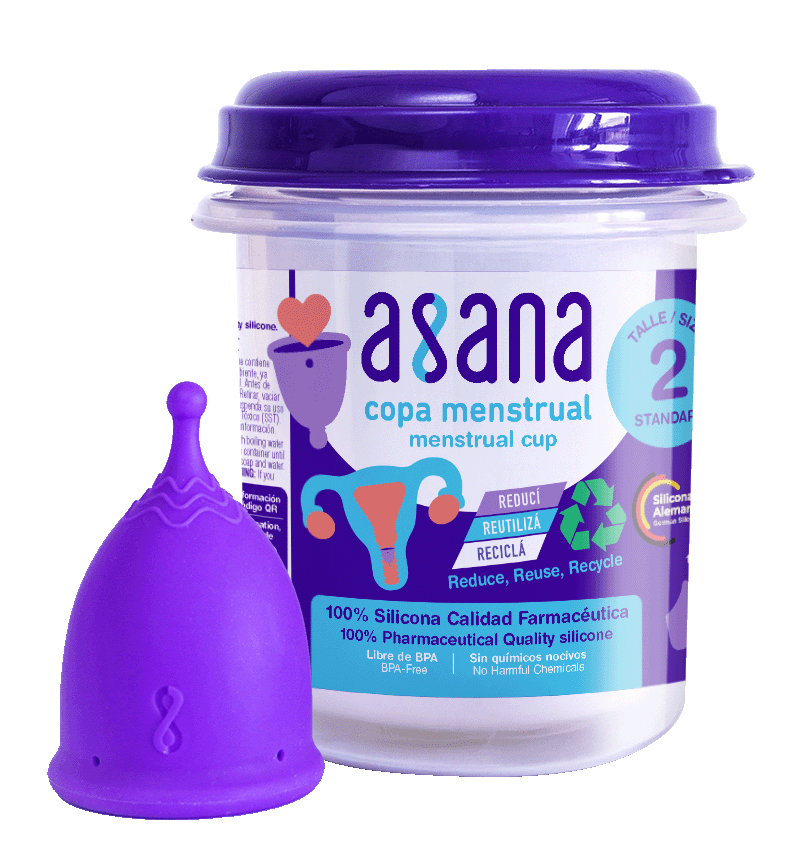 Copa Menstrual Curva Talla S Con Esterilizador Asana