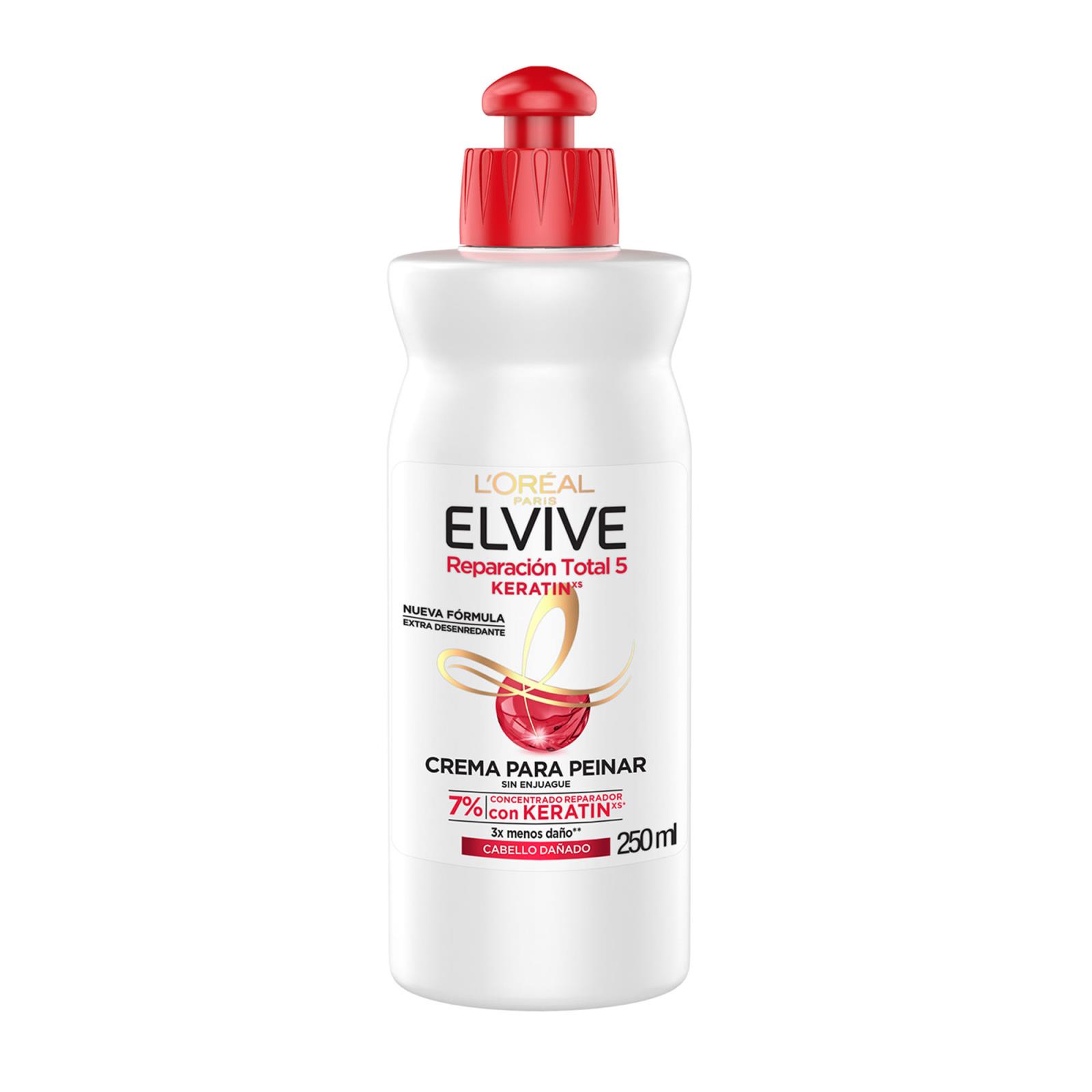 Crema Para Peinar Keratina Restitución Total 5 250 ml Elvive