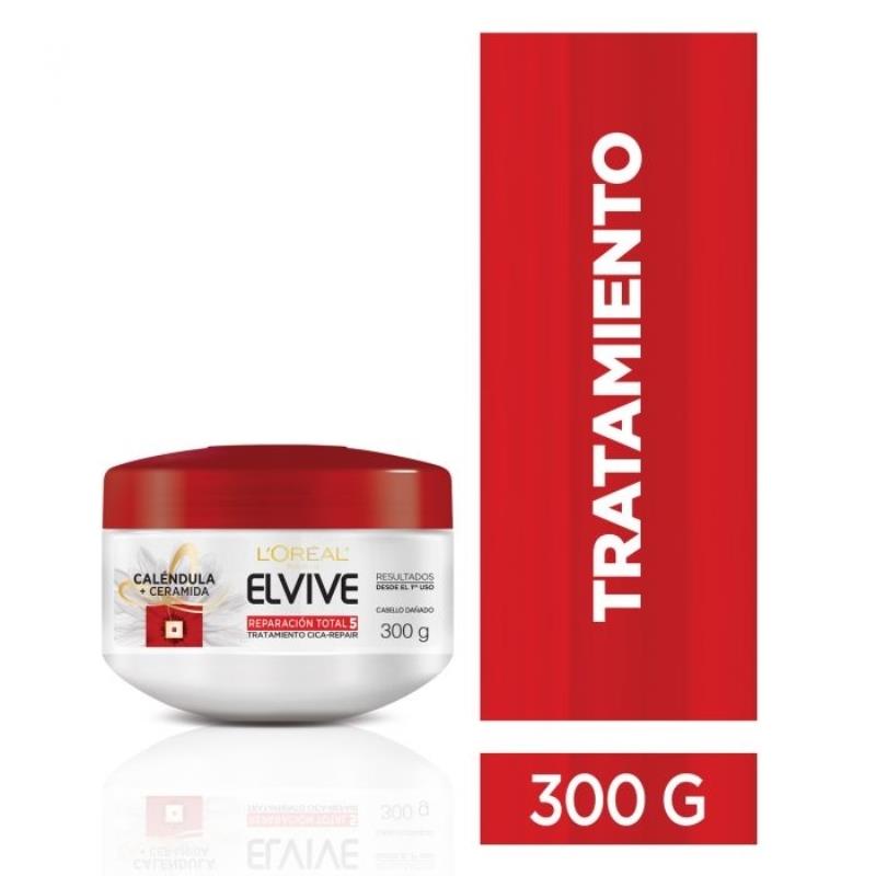 Crema Tratamiento Reparación Total 5 Keratina 300 ml Elvive