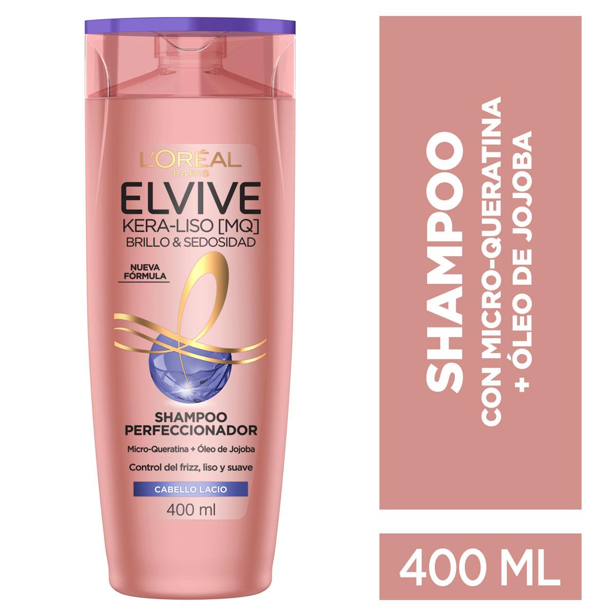 Shampoo Elvive Kera Liso Brillo 400 ml L'Oréal