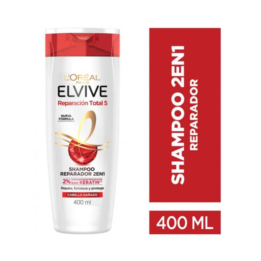 Shampoo Elvive Reparación Total 5 Keratina 2 en 1 400ml L'Oréal