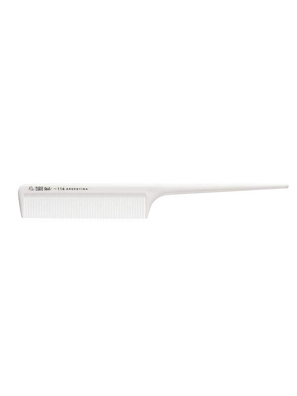 Peine Púa Plástico Nylon 20.5 cm Blanco Eurostil