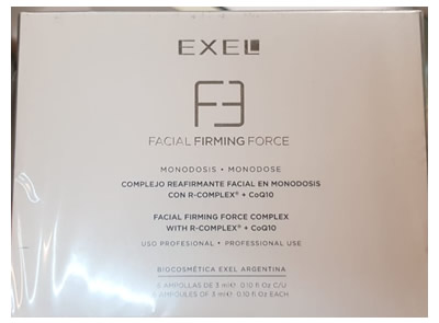 Complejo Reafirmante Facial F3 Exel 6 x 3ml