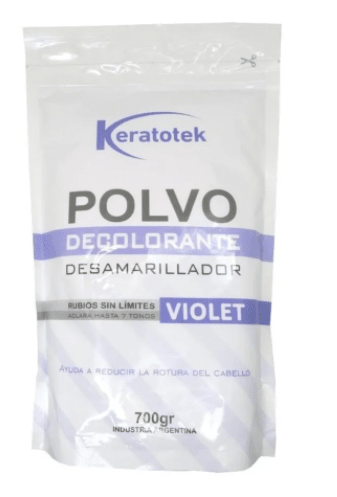 Bellísima Keratotek Polvo Decolorante Desamarillador Violeta 700g
