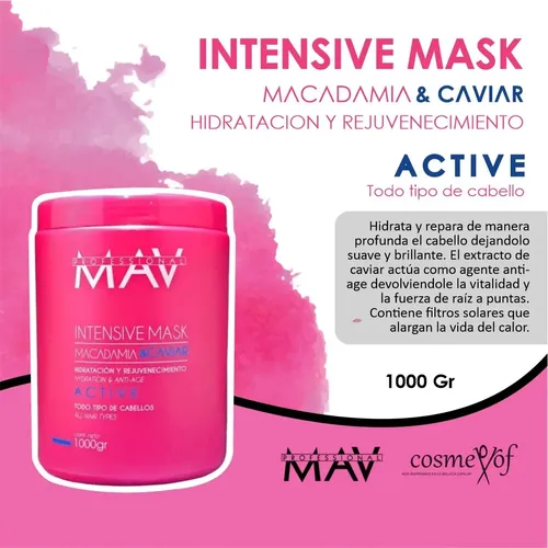 Máscara Nutritiva Macadamia y Caviar 1kg Mav Profesional