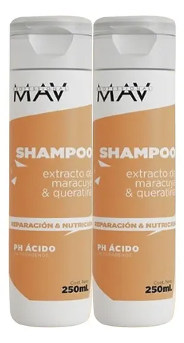 Shampoo Restaurador Maracuyá y Queratina 250ml Mav Profesional