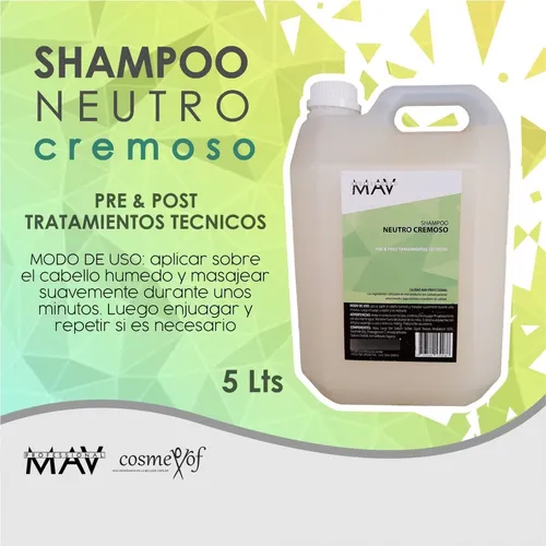 Shampoo Limpieza Profunda Neutro Cremoso 5L Mav Profesional