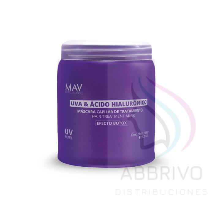 Máscara Capilar Uva y Ácido Hialurónico 1kg Mav Profesional