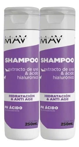 Shampoo Uva y Ácido Hialurónico 250ml Mav Profesional