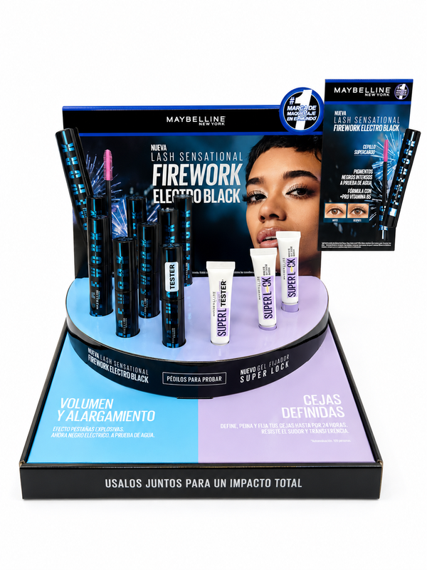 Exhibidor Fireworks Superlock Maybelline