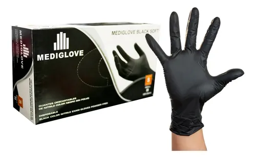 Guantes De Nitrilo Black Soft Talla L X 100 Unidades Mediglove