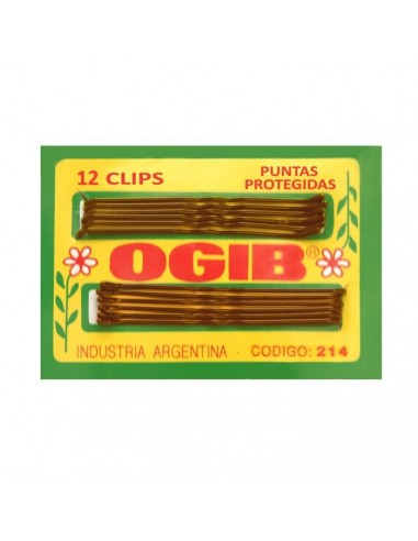 Clips Largos Para Cabello Negro o Rubio Cartón X 12 Unidades