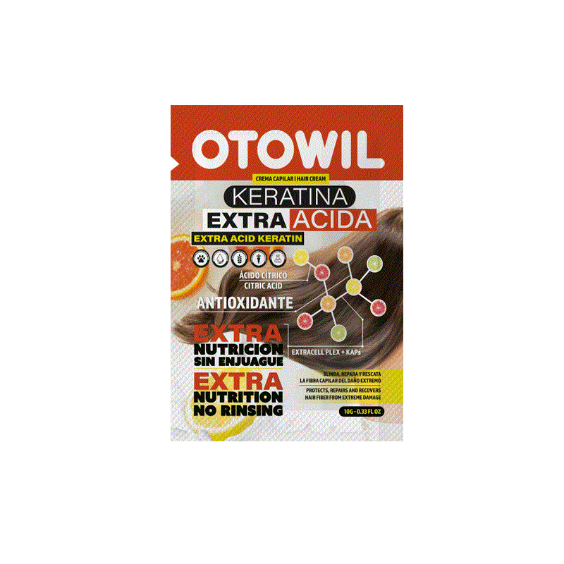 Keratina Extra Ácida Sin Enjuague Otowil Sachet 10g