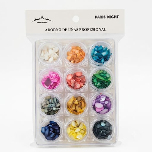 Adorno de Uñas Piedra Nácar x 12 Variedades Paris Night
