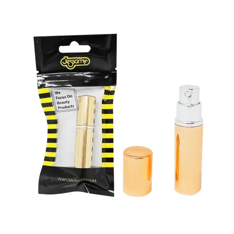 Perfume Atomizador Cartera Dorado Plateado 5ml