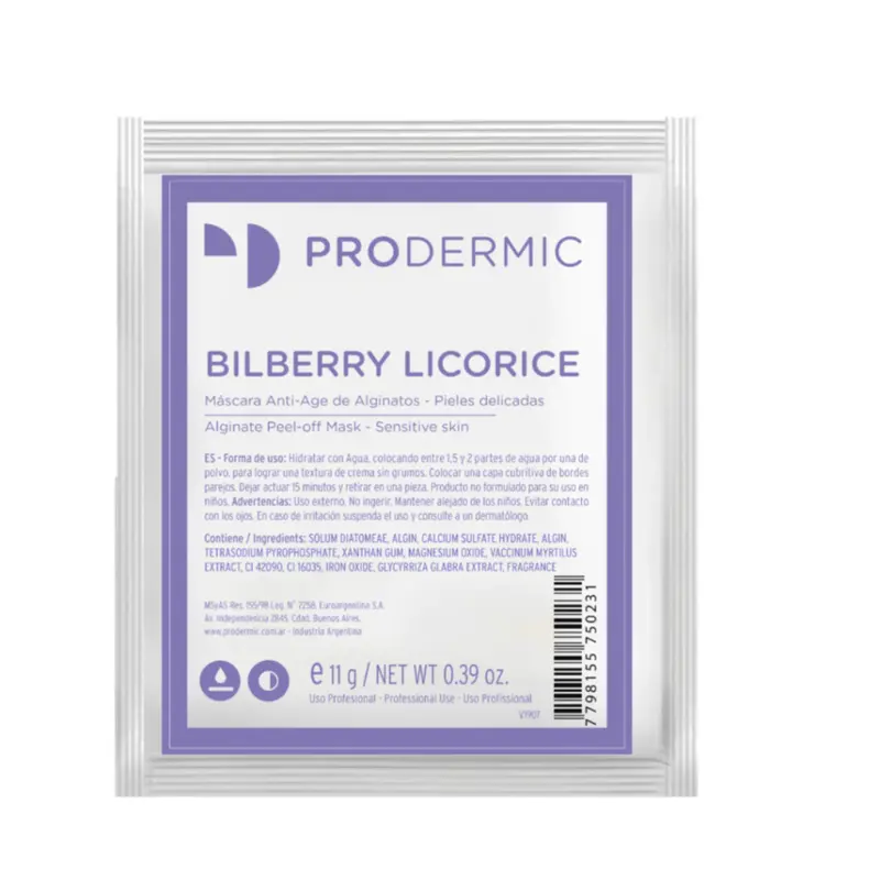 Máscara Descongestiva Bilberry Licorice 11g Prodermic