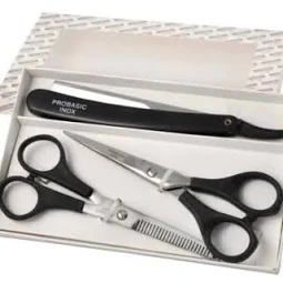 Set De Tijeras Con Navaja Para Barbero