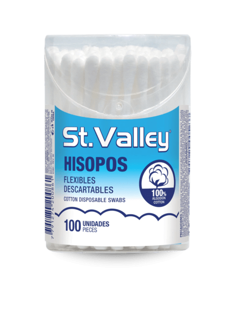 Hisopos en Tubo St. Valley 100 Unidades Algabo