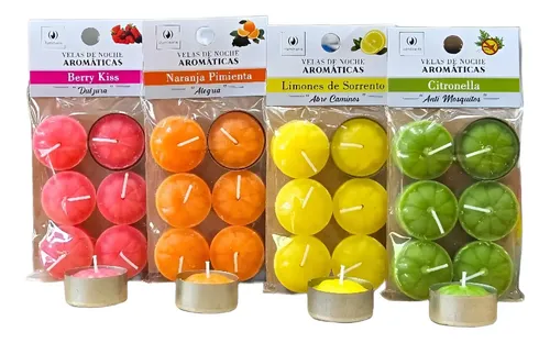Vela de Noche Aromática Pack x 6 Unidades