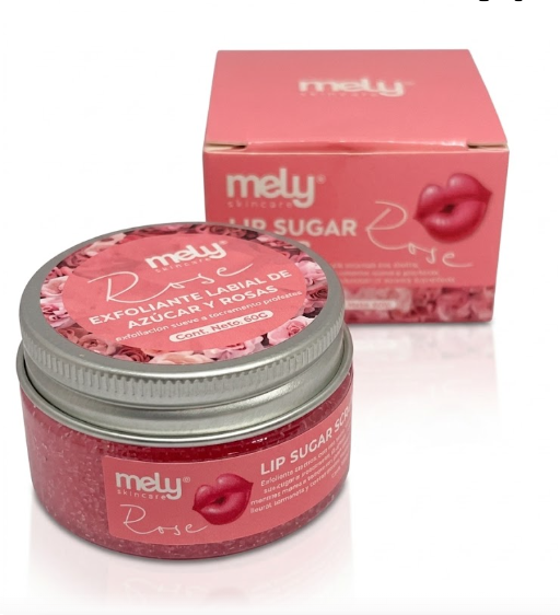 Exfoliante Labial de Azúcar con Rosa Mely