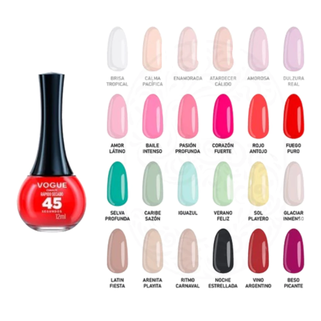 Esmalte Secado Rápido 45 Seg 12 Ml Vogue