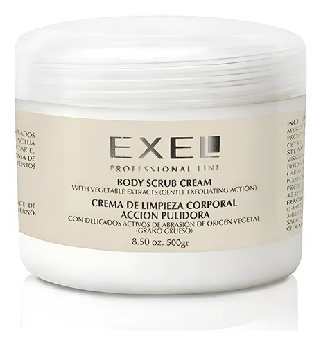 Crema Limpieza Corporal Pulidora Grano Grueso Exel 500g