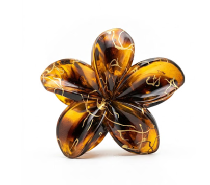 Broche Flor Tipo Carey 8 Cm