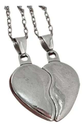 Cadena Doble Acero Corazón