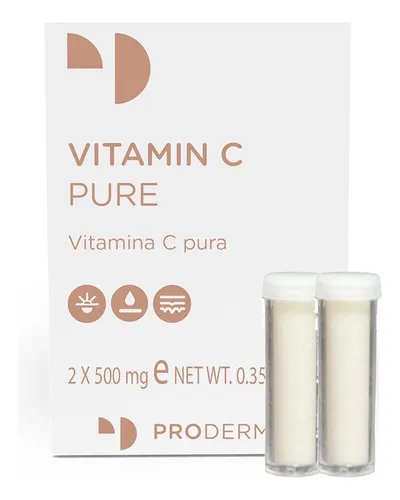 Polvo Puro Vitamina C Vitamin C Pure 2x500mg Prodermic
