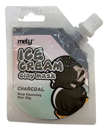 Mascarilla Ice Cream Carbón y Bambú Mely 35g