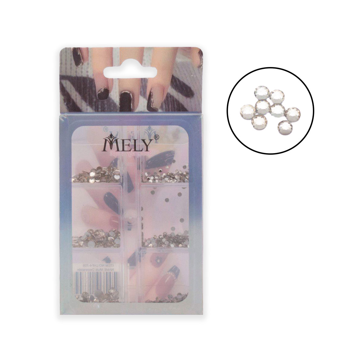 Strass Plateado/Dorado para Uñas Mely