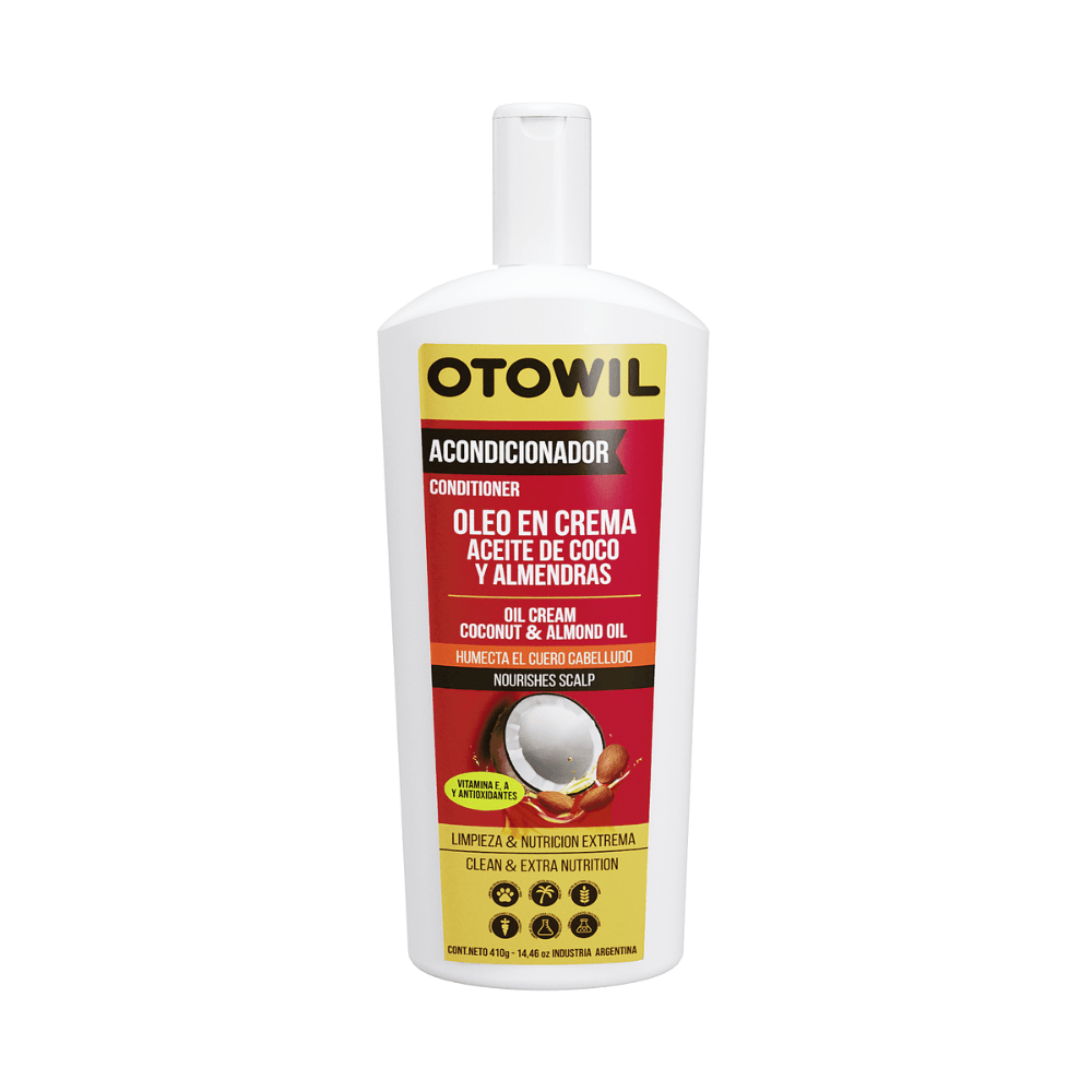 Acondicionador Óleo en Crema Coco y Almendras Otowil 410ml