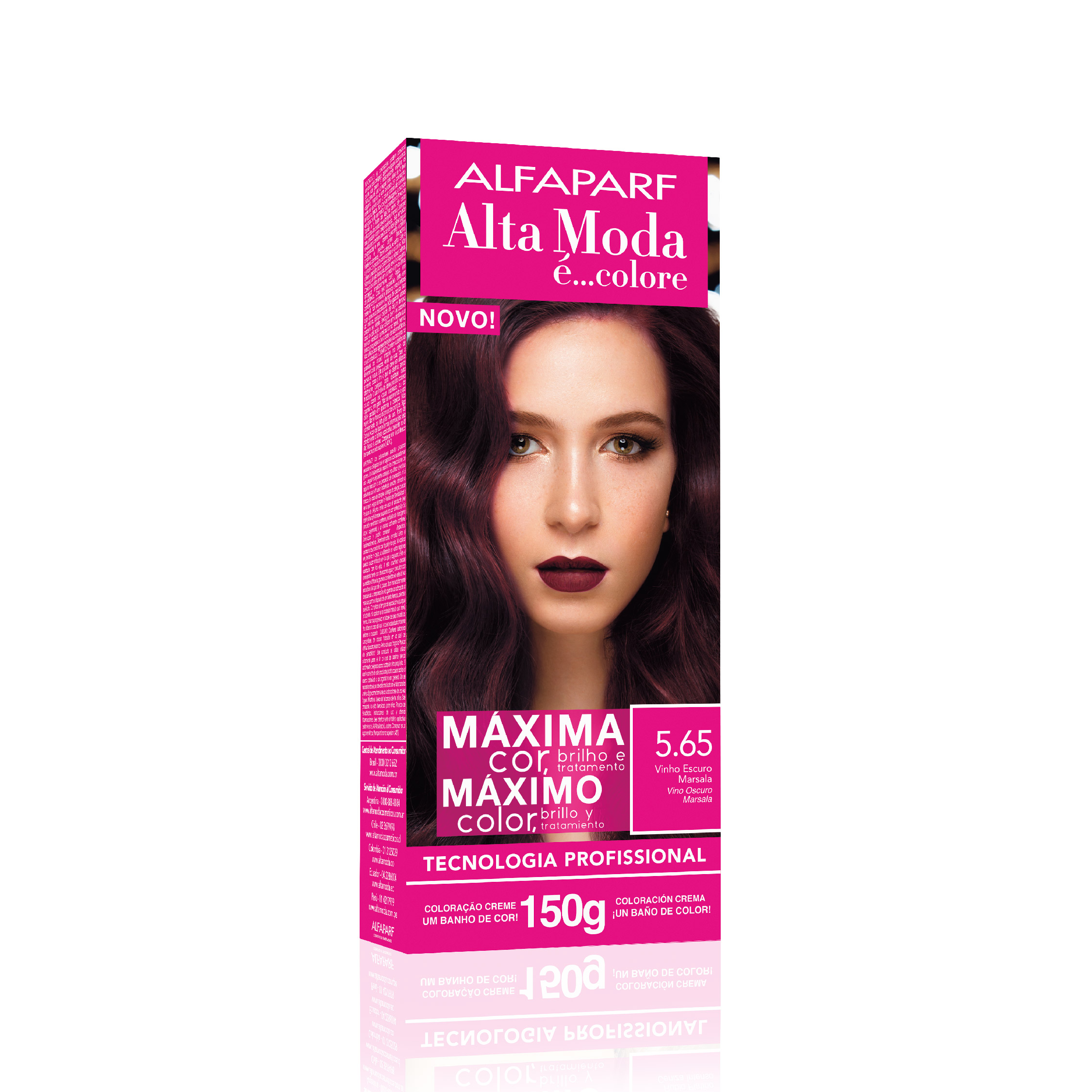 Kit De Coloración 5.65 150 Grs Alta Moda