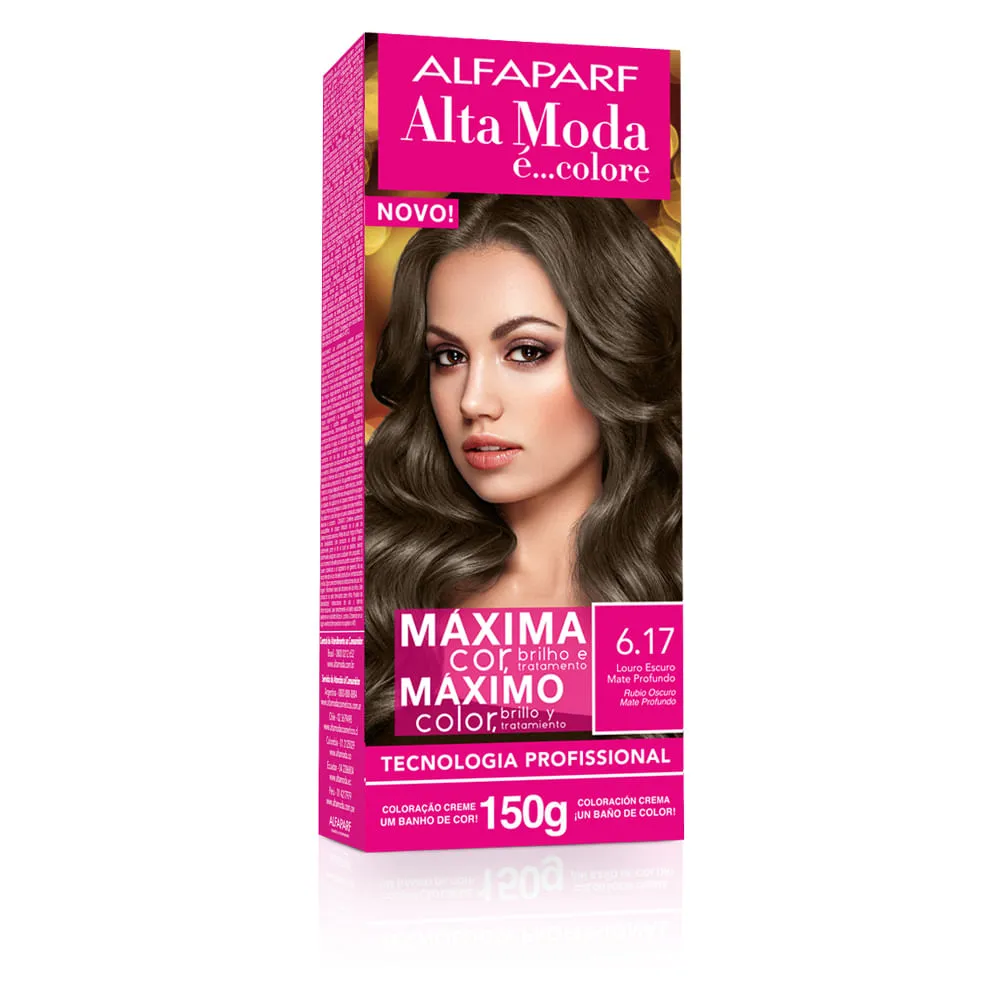 Kit de Coloración Alta Moda Tono 6.17 - Alta Moda